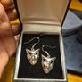 Vintage Theatre Mask Earrings Image 3