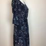 Cotton Traders Blue Floral Devore Flock Midi Dress size 20 Postage included Image 4