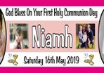 Personalised Communion Banner Poster with photos