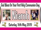 Personalised Communion Banner Poster with photos