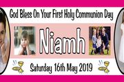 Personalised Communion Banner Poster with photos