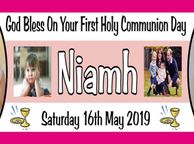 main image for ad Personalised Communion Banner Poster with photos