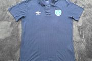 Ireland Football Umbro Geometric Patterned Polo Shirt Mens Large