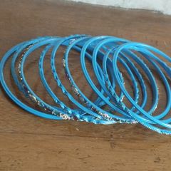 Beautiful bracelets in turquoise blue.
