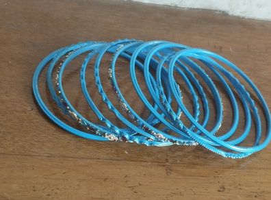 Beautiful bracelets in turquoise blue.