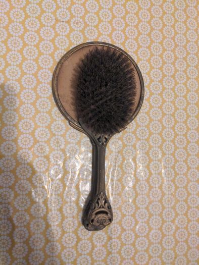 Vintage hairbrush and mirror