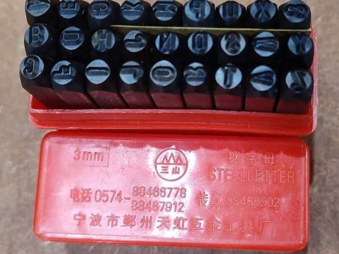New Steel Letter Punch Set  3mm 4mm 5mm 6mm 8mm 10mm 12.5mm