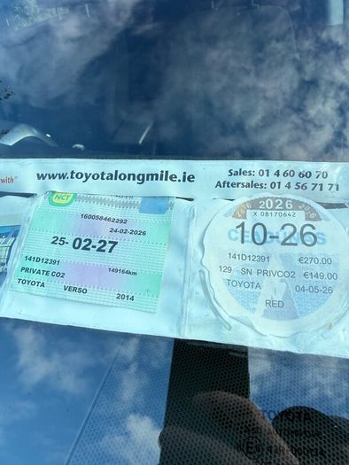 Toyota verso 2.0D4D Luna Skyview Nct 2/27 155km