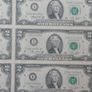 uncut 2 dollar bill sheet Image 6