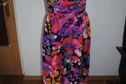 Miss N Next strapless multi colour maxi dress size UK12/14 EU40/42 Postage included