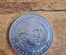 Germany, 5 Deutsche Mark 1982 D, Johann Wolfgang von Goethe - free standard postage