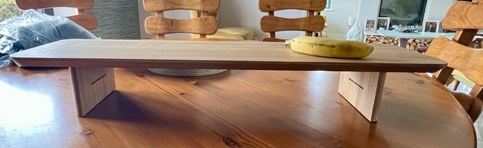 Solid advice advice Oak Homemade Desk Shelf / Monitor Stand