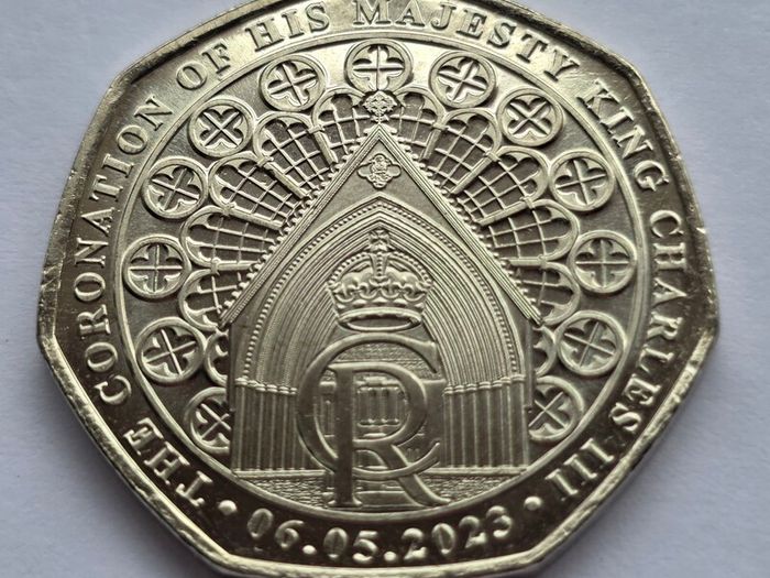 Gibraltar Coin Charles III Coronation 50 pence 2023 UNC