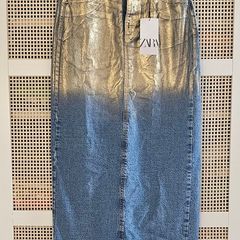 Denim Maxi Skirt Zara New S