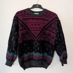 Vintage 90s style Geometric Jumper
