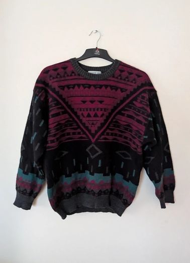 Vintage 90s style Geometric Jumper
