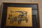 Gold Foil "Ford Model T 1915" Framed print