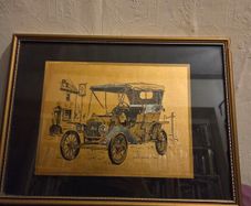 Gold Foil "Ford Model T 1915" Framed print