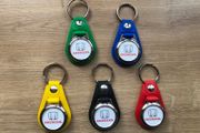 Brand new synthetic leather Honda keyring with trolley token