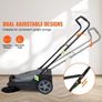 Walk-behind Hand Push Floor Sweeper, 65 cm Sweeping Width Floor Sweeper Manual Non-Electric, 18.9-Liter Waste Container, Angle & Height Adjustable Folding Handle for Walkway, Yard, Garage, Patio Image 5