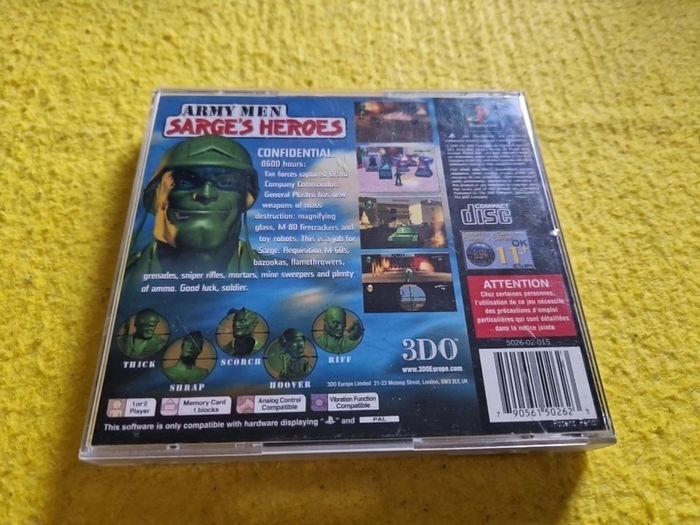Army Men Sarge s Heroes PlayStation1 Ps1 PlayStation2 Ps2 games Original