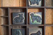 Vintage French Printing Blocks (Ink pad included)