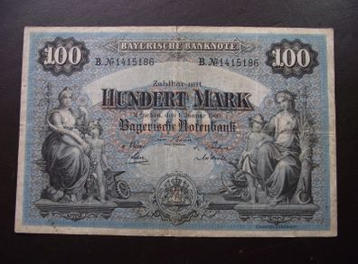 Germany. Bayerische Notenbank. 100 Mark (1.1.1900)