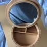 Bamboo jewelery trinket box with mirror Image 2