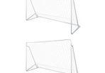Football Goal Nets Steel 2 pcs 240x90x150 cm