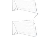 Football Goal Nets Steel 2 pcs 240x90x150 cm