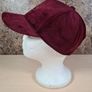 River Island velvet baseball cap hat womens girls burgundy gold Image 4