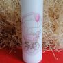 Brand new decorative welcome white - pink gift pillar candle baby shower new baby baby girl Image 3