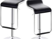 Set of 2 Adjustable Swivel Bar Stools with Backrest - Free Delivery Nationwide