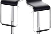 Set of 2 Adjustable Swivel Bar Stools with Backrest - Free Delivery Nationwide