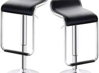 main image for ad Set of 2 Adjustable Swivel Bar Stools with Backrest - Free Delivery Nationwide