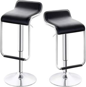 Set of 2 Adjustable Swivel Bar Stools with Backrest - Free Delivery Nationwide