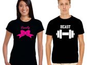 Beauty and Beast funny Couple T-Shirt valentines day gift present