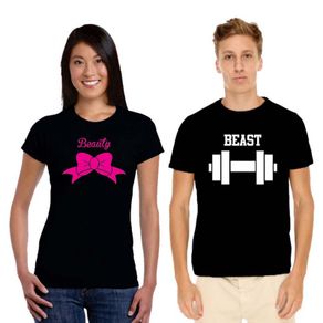 Beauty and Beast funny Couple T-Shirt valentines day gift present