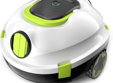 Bocxi Y20DEW1 Cordless Pool Vacuum / Robotic Pool Cleaner, 120-Minute Battery Runtime, Lightweight, Automatic Cleaning with Self-Parking Function, Powerful Pool Vacuum