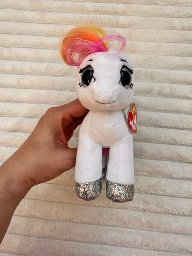 TY Beanie Boo Starr The White Pony approx. 16 cm. Plush Please see photos