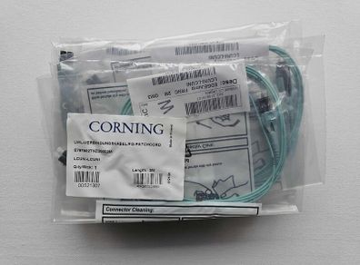 Corning LC Duplex OM3 50 125 Fiber Optic Patch Cables 2m