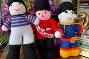 Vintage knitted dolls