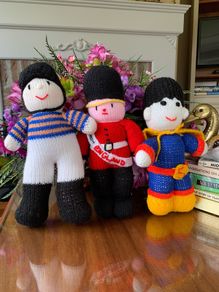 Vintage knitted dolls