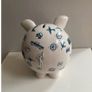 Extra Large ceramic piggy Bank featuring transportation and road signs Image 3