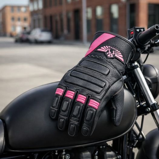 Women's Premium Genuine Leather Motorcycle Gloves Breathable Touring, Racing & Street Bike Gloves