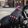 Women's Premium Genuine Leather Motorcycle Gloves Breathable Touring, Racing & Street Bike Gloves Image 3
