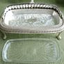 Vintage Roll Top Silver Plated Butter Dish With Glass Insert Vintage Image 5