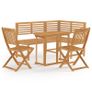 4 Piece Bistro Set Solid Acacia Wood Image 5
