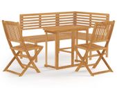 4 Piece Bistro Set Solid Acacia Wood