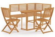 4 Piece Bistro Set Solid Acacia Wood